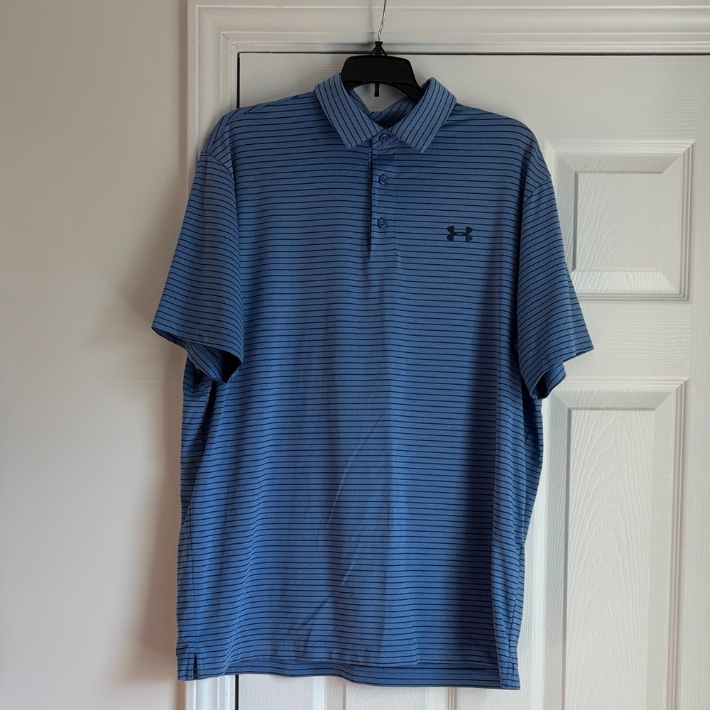 Under Armour Men's Navy Striped Polo
